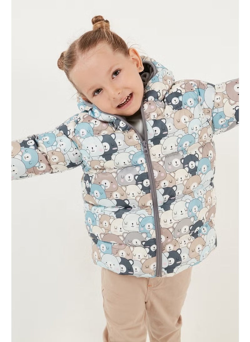 Lela Extra Padded Soft Fleece Hooded Puffer Coat Unisex Children'S COAT 5763008 - Image 2